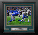 AJ Brown in Action Philadelphia Eagles 8" x 10" Framed Football Photo by Dynasty Sports & Framing