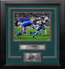 AJ Brown in Action Philadelphia Eagles 8" x 10" Framed Football Photo with Engraved Autograph
