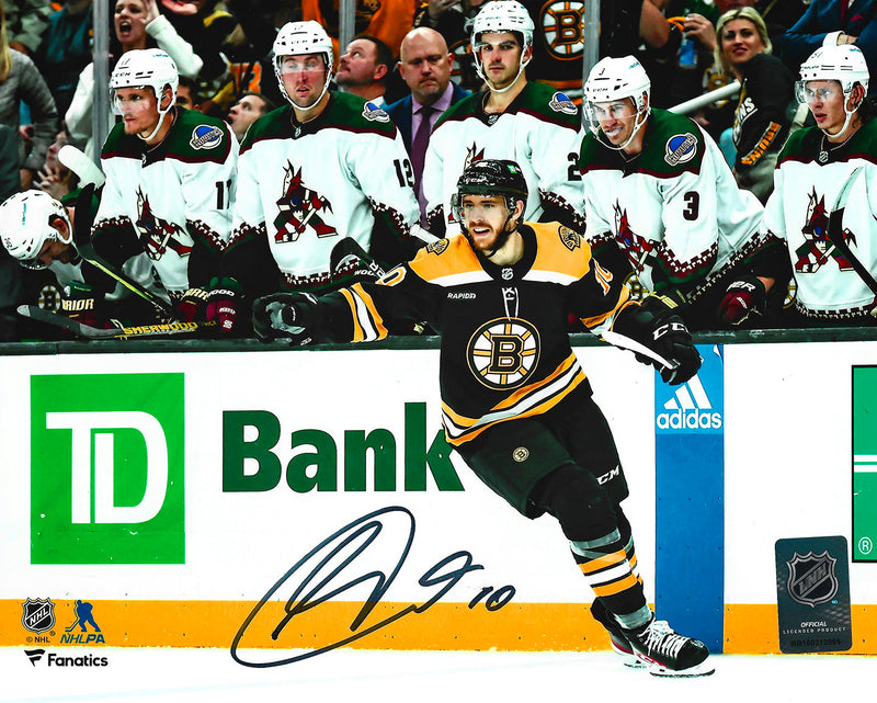 AJ Greer Celebration Boston Bruins Autographed 8" x 10" Hockey Photo
