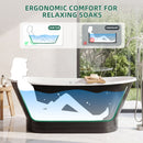 AKICON 67" Cast Iron Freestanding Bathtub, Drain and Overflow Kit Included by Akicon - Handmade