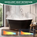 AKICON 67" Cast Iron Freestanding Bathtub, Drain and Overflow Kit Included by Akicon - Handmade