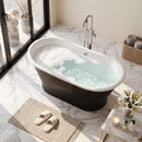 AKICON 67" Cast Iron Freestanding Bathtub, Drain and Overflow Kit Included by Akicon - Handmade