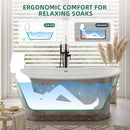 AKICON 67" Cast Iron Freestanding Bathtub, Drain and Overflow Kit Included by Akicon - Handmade