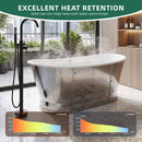 AKICON 67" Cast Iron Freestanding Bathtub, Drain and Overflow Kit Included by Akicon - Handmade
