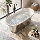 AKICON 67" Cast Iron Freestanding Bathtub, Drain and Overflow Kit Included by Akicon - Handmade