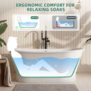 AKICON 67" Cast Iron Freestanding Bathtub, Drain and Overflow Kit Included by Akicon - Handmade