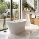 AKICON 67" Cast Iron Freestanding Bathtub, Drain and Overflow Kit Included by Akicon - Handmade