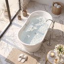 AKICON 67" Cast Iron Freestanding Bathtub, Drain and Overflow Kit Included by Akicon - Handmade
