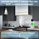Akicon 30" Stainless Steel Wall Mount Range Hood with 600 CFM Vent Hood - AK-HS30HB