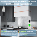 Akicon 30" Stainless Steel Wall Mount Range Hood with 600 CFM Vent Hood - AK-HS30HC-SW