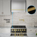 Akicon 36" Stainless Steel Wall Mount Range Hood with 600 CFM Vent Hood - AK-HS36HA-BS