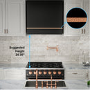 Akicon 36" Stainless Steel Wall Mount Range Hood with 600 CFM Vent Hood - AK-HS36HA-JB