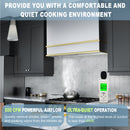 Akicon 36" Stainless Steel Wall Mount Range Hood with 600 CFM Vent Hood - AK-HS36HB-BS