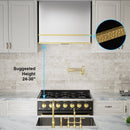 Akicon 36" Stainless Steel Wall Mount Range Hood with 600 CFM Vent Hood - AK-HS36HB-BS