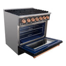 36" Slide-in Freestanding Professional Style Gas Range with 5.2 Cu. Ft. Oven, 6 Burners - AK-JK36A1-B