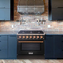 36" Slide-in Freestanding Professional Style Gas Range with 5.2 Cu. Ft. Oven, 6 Burners - AK-JK36A1-B