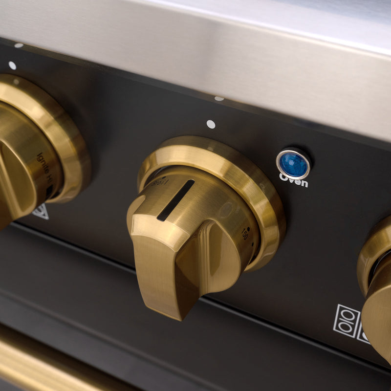 36" Slide-in Freestanding Professional Style Gas Range with 5.2 Cu. Ft. Oven, 6 Burners - AK-JK36A1-B