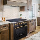 36" Slide-in Freestanding Professional Style Gas Range with 5.2 Cu. Ft. Oven, 6 Burners - AK-JK36A1-B