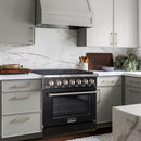 36" Slide-in Freestanding Professional Style Gas Range with 5.2 Cu. Ft. Oven, 6 Burners - AK-JK36A1-B