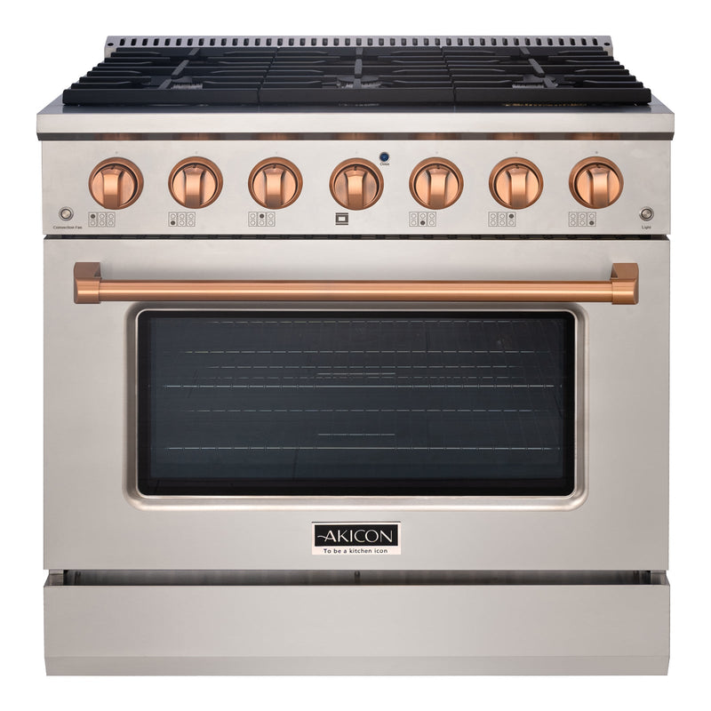 36" Slide-in Freestanding Professional Style Gas Range with 5.2 Cu. Ft. Oven, 6 Burners - AK-JK36A1-S