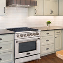 36" Slide-in Freestanding Professional Style Gas Range with 5.2 Cu. Ft. Oven, 6 Burners - AK-JK36A1-S