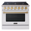 36" Slide-in Freestanding Professional Style Gas Range with 5.2 Cu. Ft. Oven, 6 Burners - AK-JK36A1-W