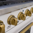 36" Slide-in Freestanding Professional Style Gas Range with 5.2 Cu. Ft. Oven, 6 Burners - AK-JK36A1-W