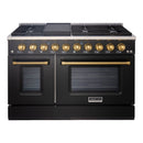 48" Slide-in Freestanding Professional Style Gas Range with 6.7 Cu. Ft. Oven, 8 Burners, AK-JK48A1-B by Akicon - Handmade