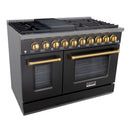 48" Slide-in Freestanding Professional Style Gas Range with 6.7 Cu. Ft. Oven, 8 Burners, AK-JK48A1-B