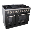 48" Slide-in Freestanding Professional Style Gas Range with 6.7 Cu. Ft. Oven, 8 Burners, AK-JK48A1-B