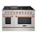 48" Slide-in Freestanding Professional Style Gas Range with 6.7 Cu. Ft. Oven, 8 Burners, AK-JK48A1-S