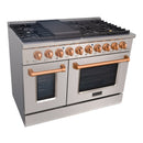 48" Slide-in Freestanding Professional Style Gas Range with 6.7 Cu. Ft. Oven, 8 Burners, AK-JK48A1-S