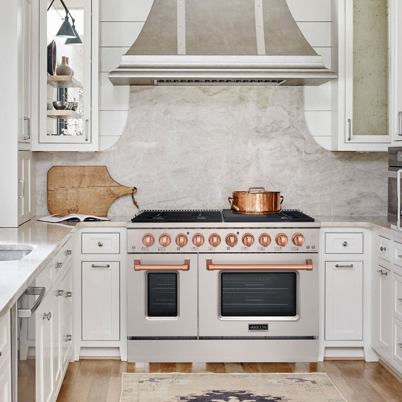 48" Slide-in Freestanding Professional Style Gas Range with 6.7 Cu. Ft. Oven, 8 Burners, AK-JK48A1-S