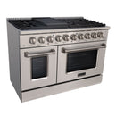 48" Slide-in Freestanding Professional Style Gas Range with 6.7 Cu. Ft. Oven, 8 Burners, AK-JK48A1-S