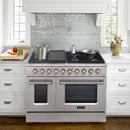 48" Slide-in Freestanding Professional Style Gas Range with 6.7 Cu. Ft. Oven, 8 Burners, AK-JK48A1-S