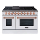 48" Slide-in Freestanding Professional Style Gas Range with 6.7 Cu. Ft. Oven, 8 Burners, AK-JK48A1-W