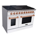 48" Slide-in Freestanding Professional Style Gas Range with 6.7 Cu. Ft. Oven, 8 Burners, AK-JK48A1-W by Akicon - Handmade