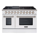 48" Slide-in Freestanding Professional Style Gas Range with 6.7 Cu. Ft. Oven, 8 Burners, AK-JK48A1-W by Akicon - Handmade