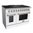 48" Slide-in Freestanding Professional Style Gas Range with 6.7 Cu. Ft. Oven, 8 Burners, AK-JK48A1-W