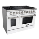 48" Slide-in Freestanding Professional Style Gas Range with 6.7 Cu. Ft. Oven, 8 Burners, AK-JK48A1-W by Akicon - Handmade