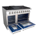 48" Slide-in Freestanding Professional Style Gas Range with 6.7 Cu. Ft. Oven, 8 Burners, AK-JK48A1-W by Akicon - Handmade