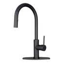 Copper Pull Out Kitchen Faucet with Deck Plate, Single Level Solid Brass Kitchen Sink Faucets with Pull Down Sprayer-AK96416C