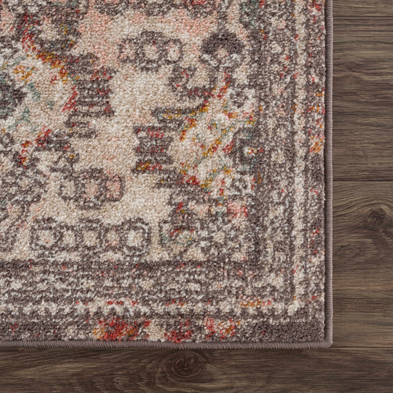 Yennora Brick Red Medallion Rug