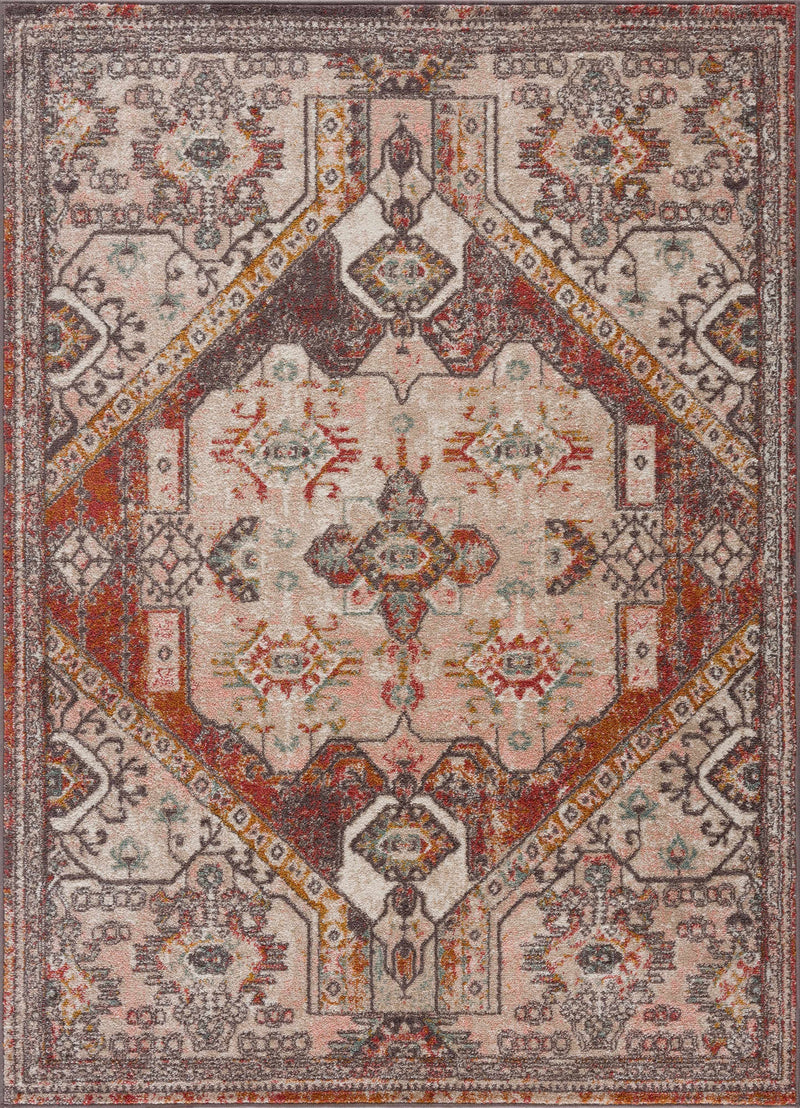 Yennora Brick Red Medallion Rug