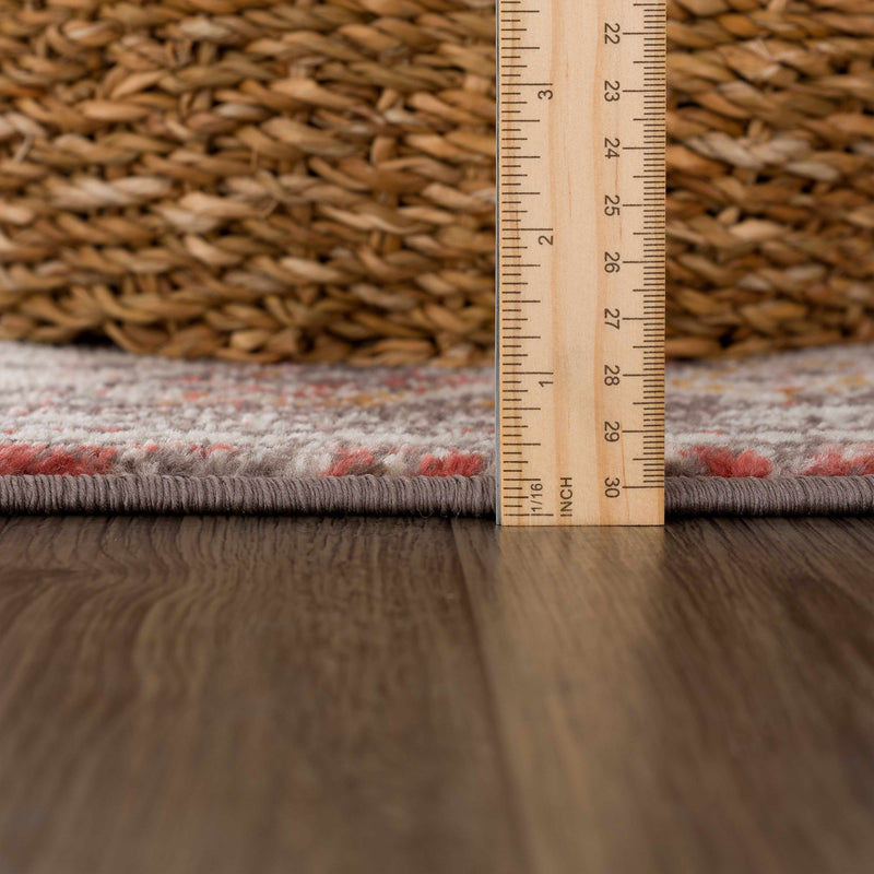 Yennora Brick Red Medallion Rug