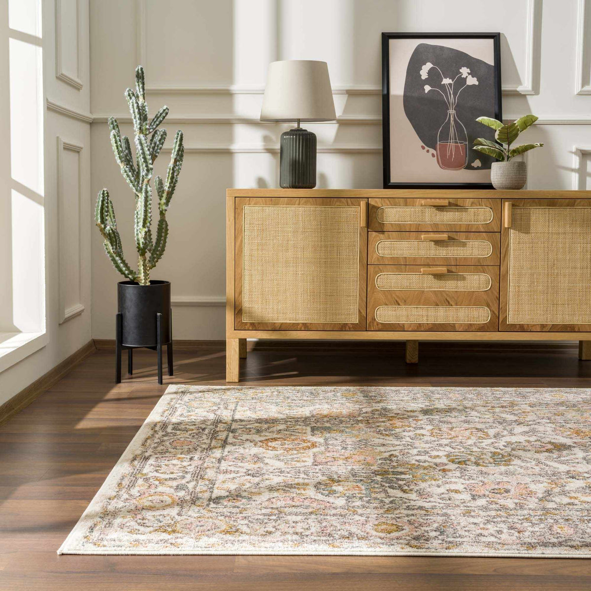 Herstmonceux Area Rug, installed in a room