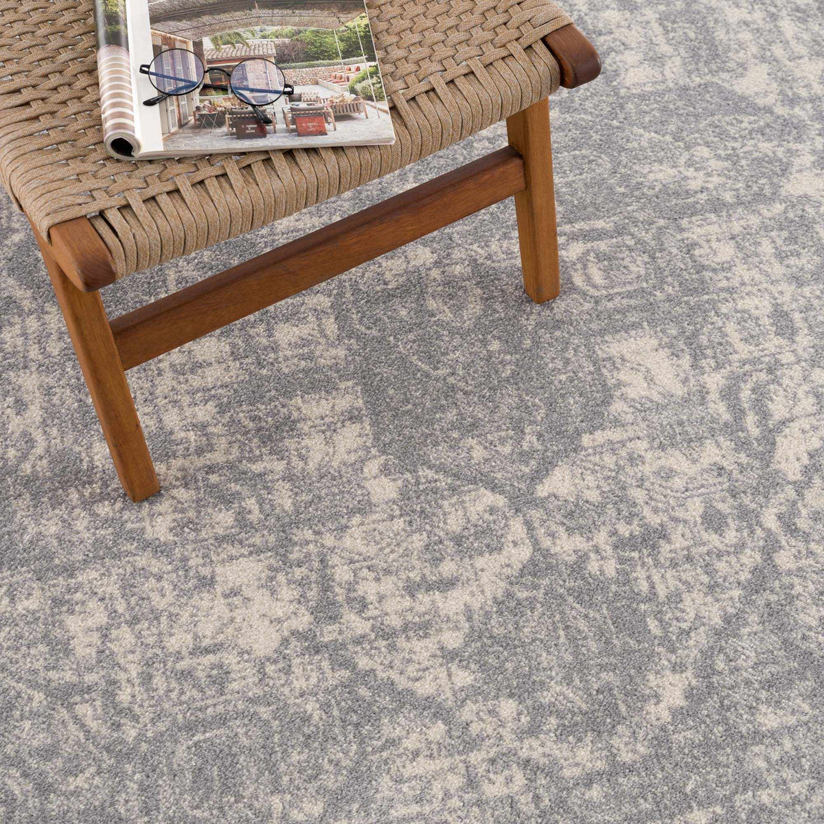 Peeta Gray Medallion Area Rug, photo 9 of 10