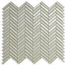 White 12x12 Glossy Matte Herringbone Glass Mosaic Tile (5 pack, 4.83 sq ft/case)