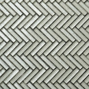 White 12x12 Glossy Matte Herringbone Glass Mosaic Tile (5 pack, 4.83 sq ft/case) - Sample