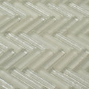 White 12x12 Glossy Matte Herringbone Glass Mosaic Tile (5 pack, 4.83 sq ft/case)